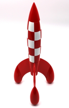 Tim und Struppi Skulptur "Mondrakete" (Rakete), Höhe 30 cm von Moulinsart